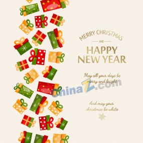 圣诞节新年矢量海报设计